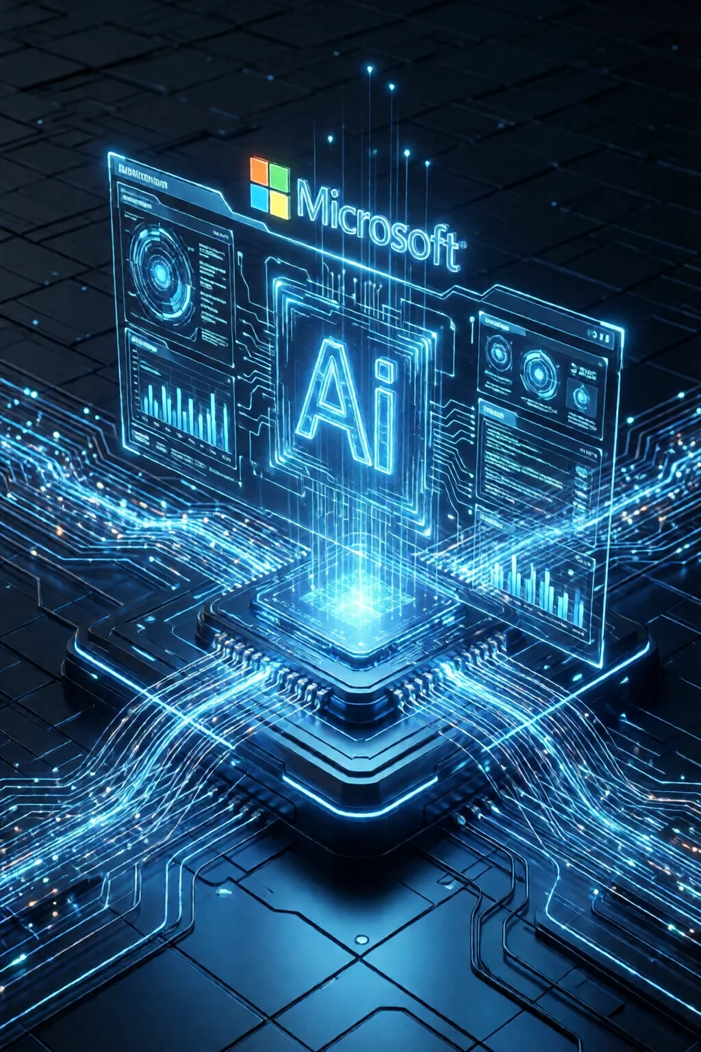 microsoft ai innovations - detailed close-up view